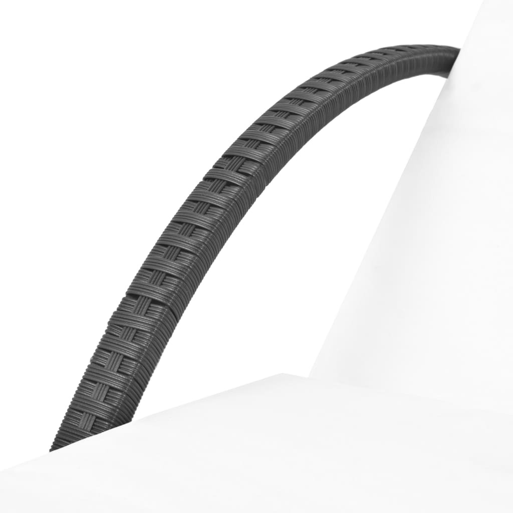 VidaXL Ligbed Set Poly Rattan Zwart - 35% Korting!