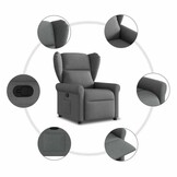 VidaXL Fauteuil Verstelbaar Stof Donkergrijs - 76% Korting!