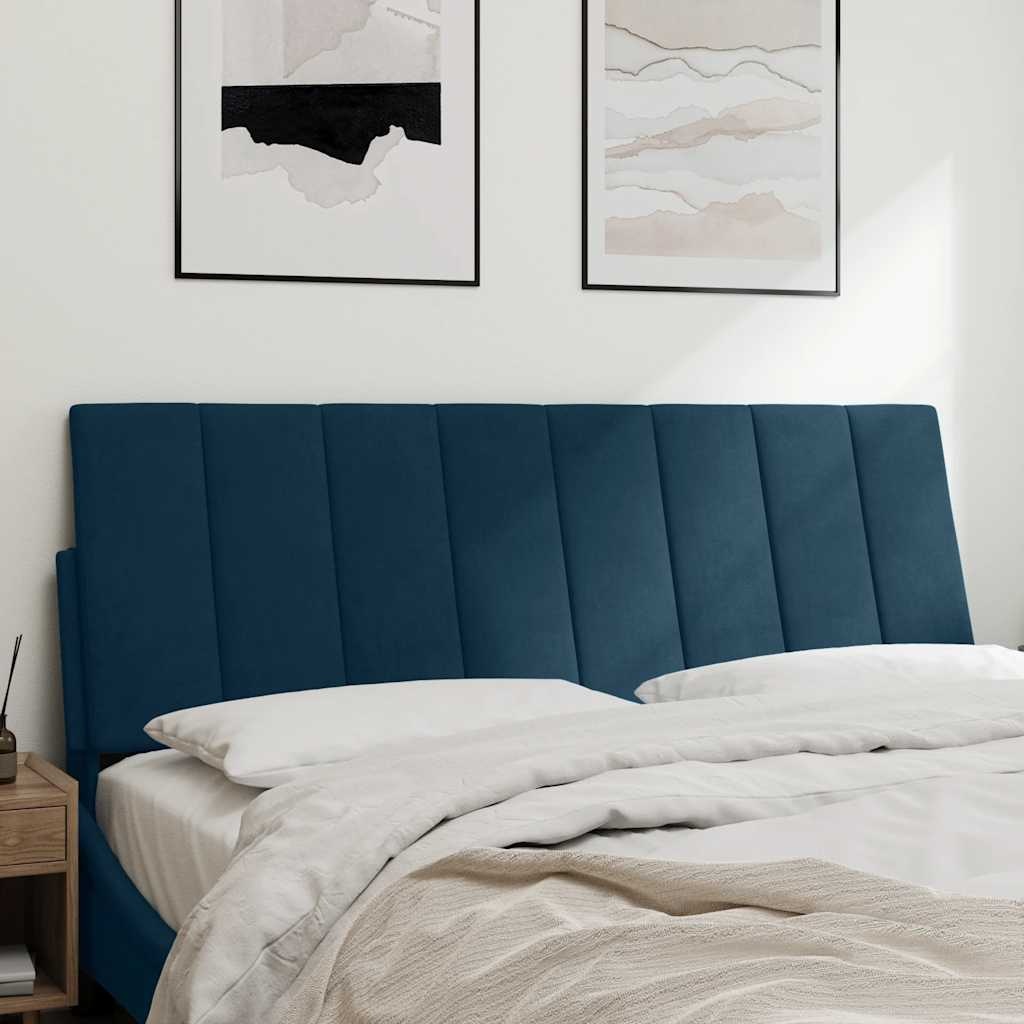 vidaXL Hoofdbordkussen 120cm Blauw Fluweel - 59% Korting!