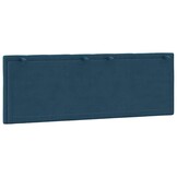 vidaXL Hoofdbordkussen 120cm Blauw Fluweel - 59% Korting!