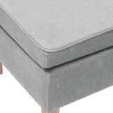 vidaXL Kruk Lichtgrijs Stoffen met Houten Poten - 60% Korting