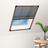 vidaXL Plissé Raamhor 80x100cm Bruin - 65% Korting