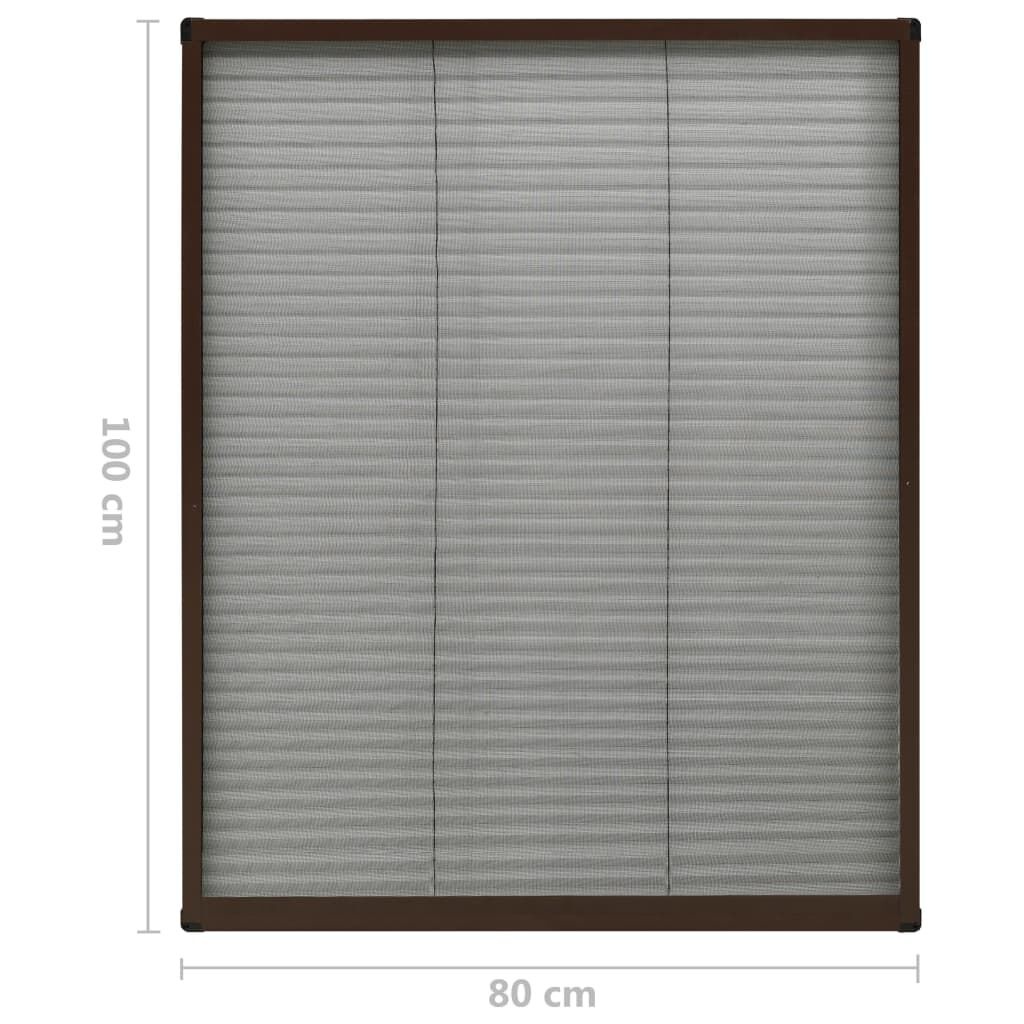 vidaXL Plissé Raamhor 80x100cm Bruin - 65% Korting