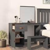 Kaptafel van Grenenhout (Grijs) - 70% Korting!
