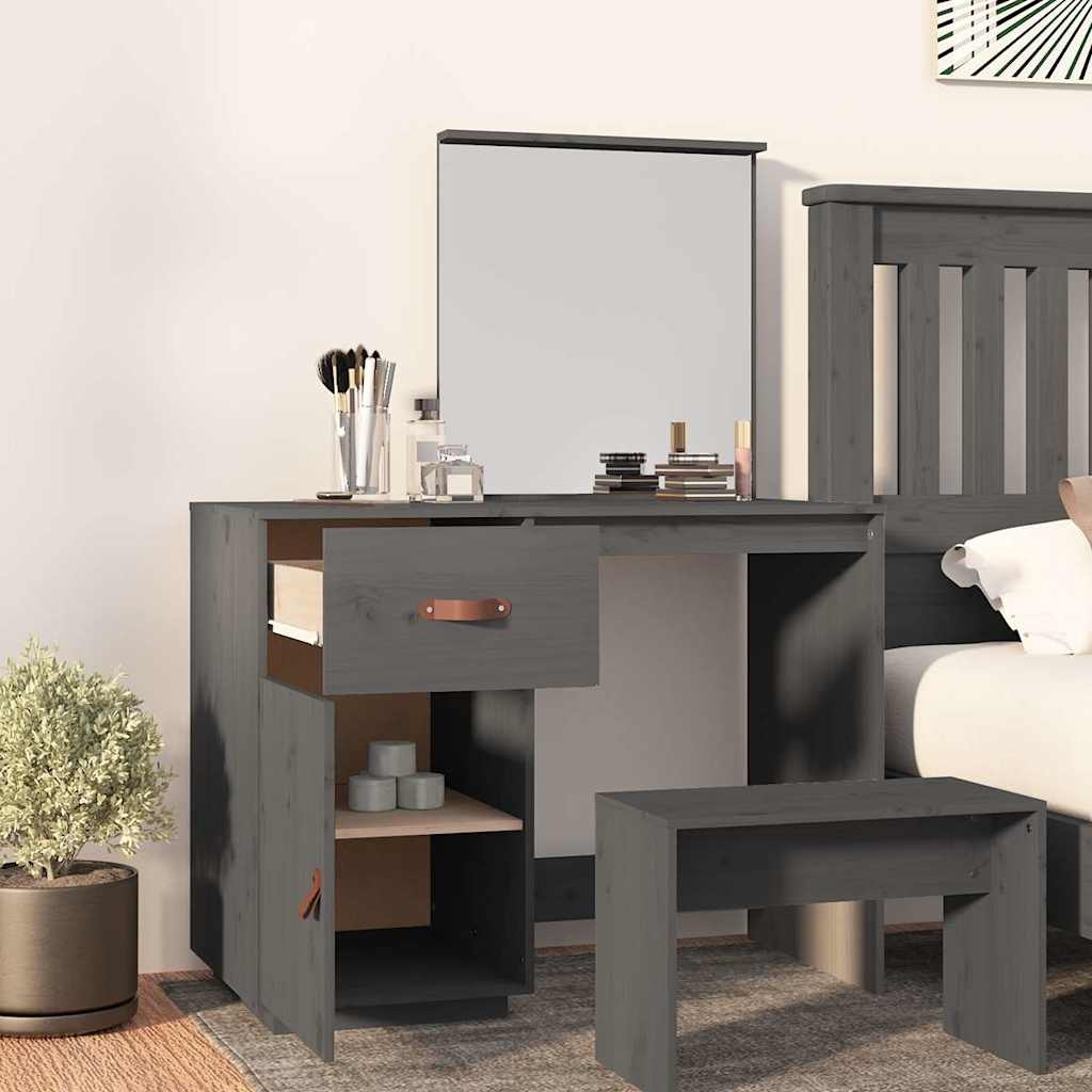 Kaptafel van Grenenhout (Grijs) - 70% Korting!