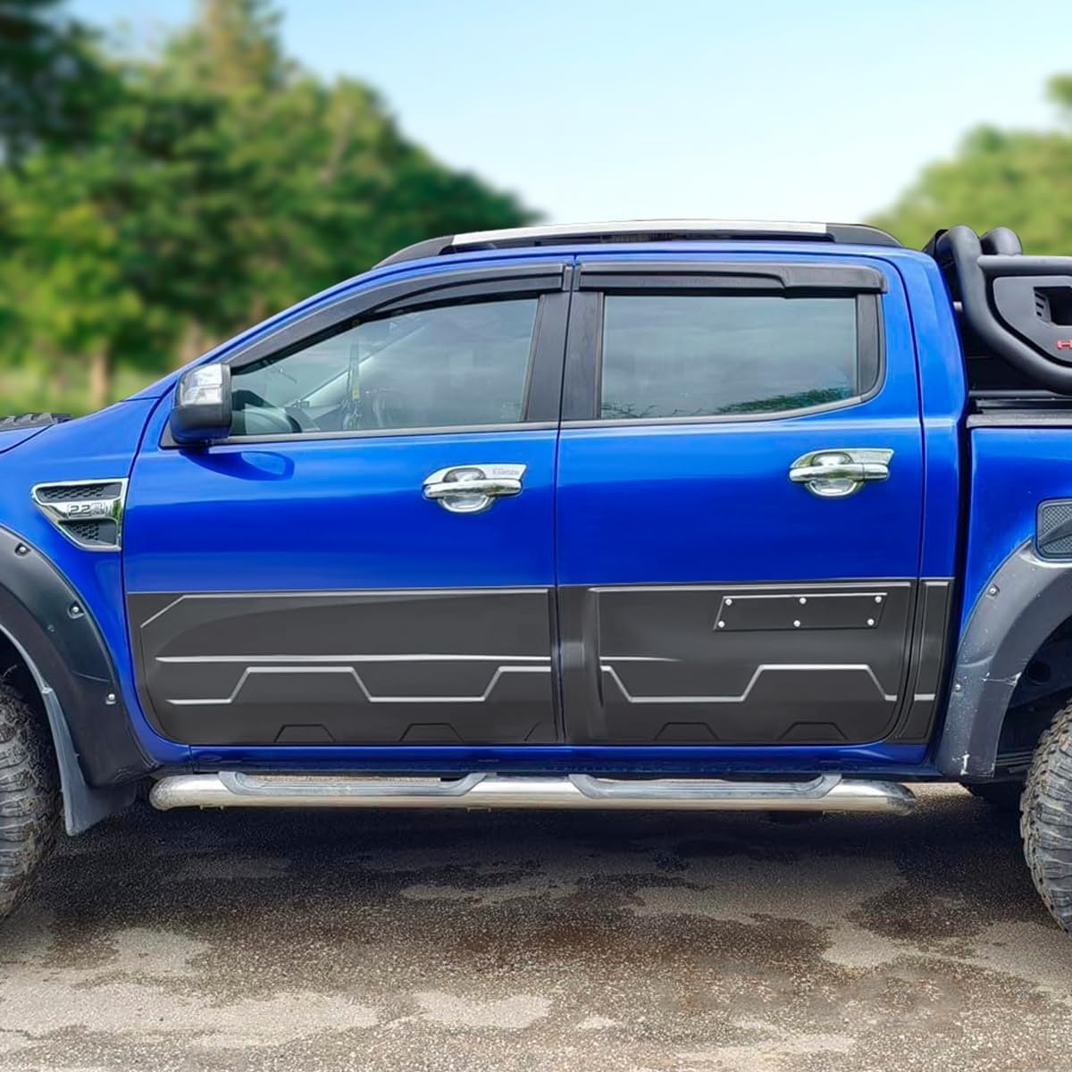 Ford Ranger Zijbeschermstrips - Matzwart - 58% Korting!