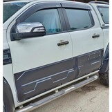 Ford Ranger Zijbeschermstrips - Matzwart - 58% Korting!