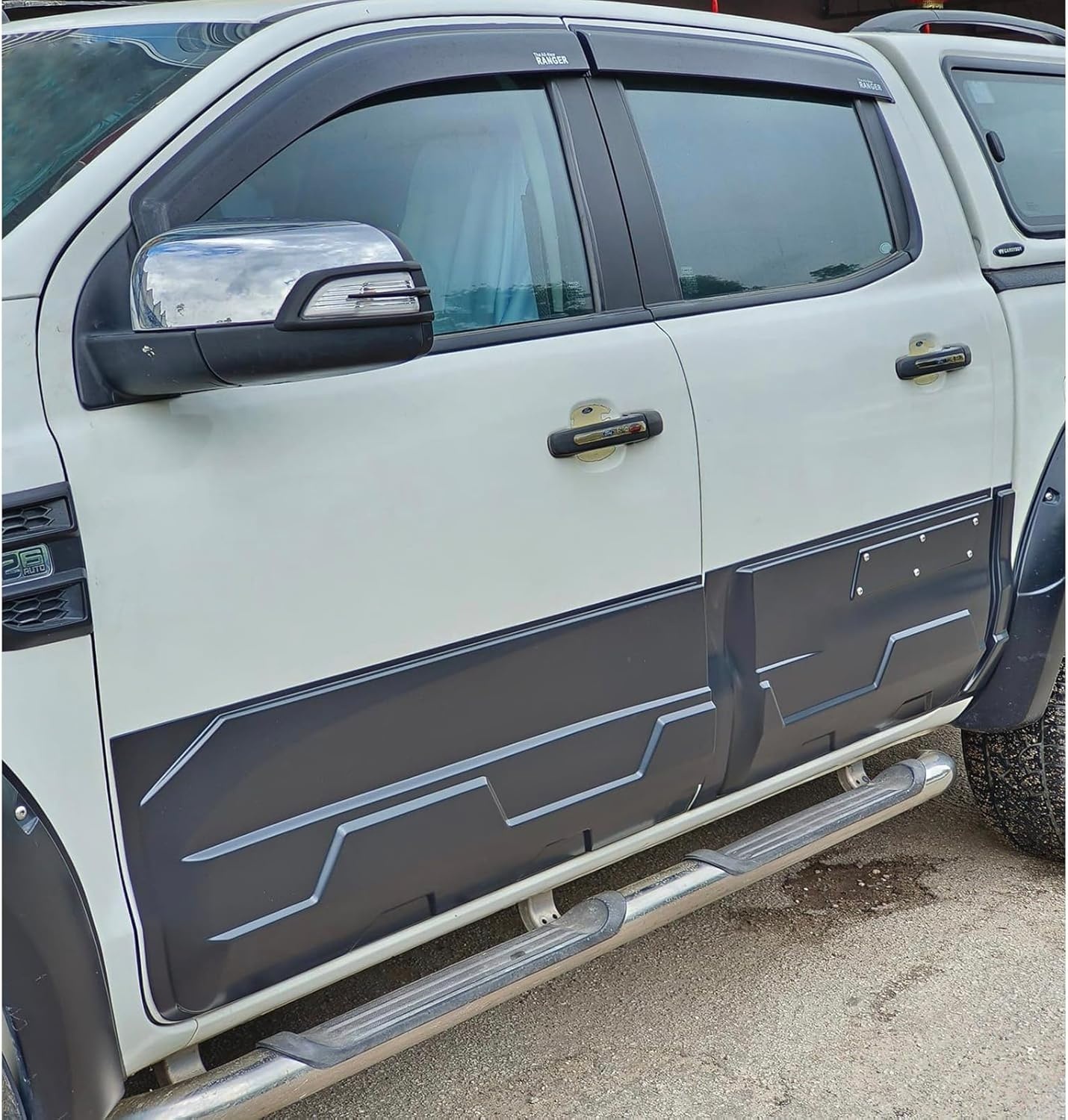 Ford Ranger Zijbeschermstrips - Matzwart - 58% Korting!
