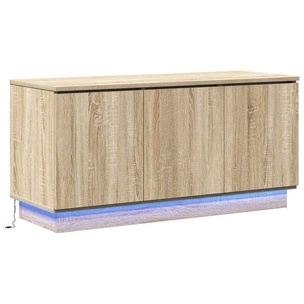 TV-meubel met LED Sonoma Eiken 75% Korting