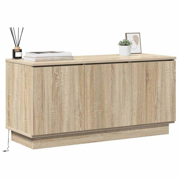 TV-meubel met LED Sonoma Eiken 75% Korting