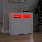 vidaXL Dressoir LED Hoogglans Wit - 52% Korting!