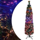 Smal Glasvezel Kerstboom 180cm met Kleurverandering - 60% Korting