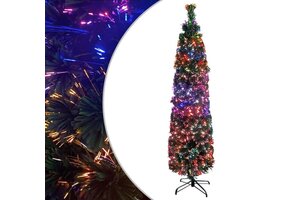Smal Glasvezel Kerstboom 180cm met Kleurverandering - 60% Korting
