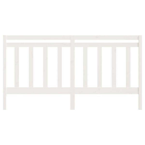 Hoofdbord Grenenhout Wit - 72% Korting