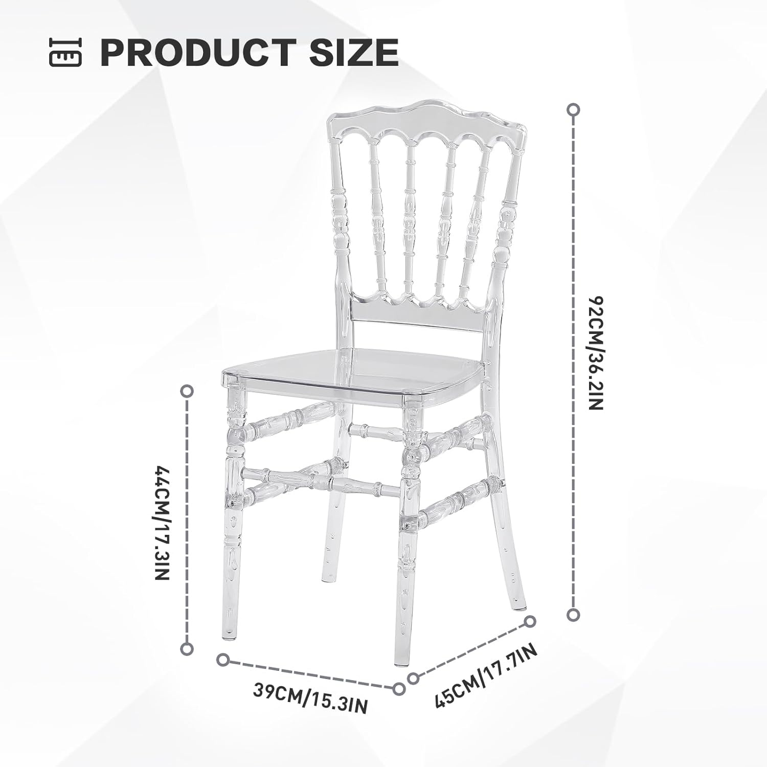 Napoleon Stoelen - Transparant Polycarbonaat (2 stuks) - 48% Korting