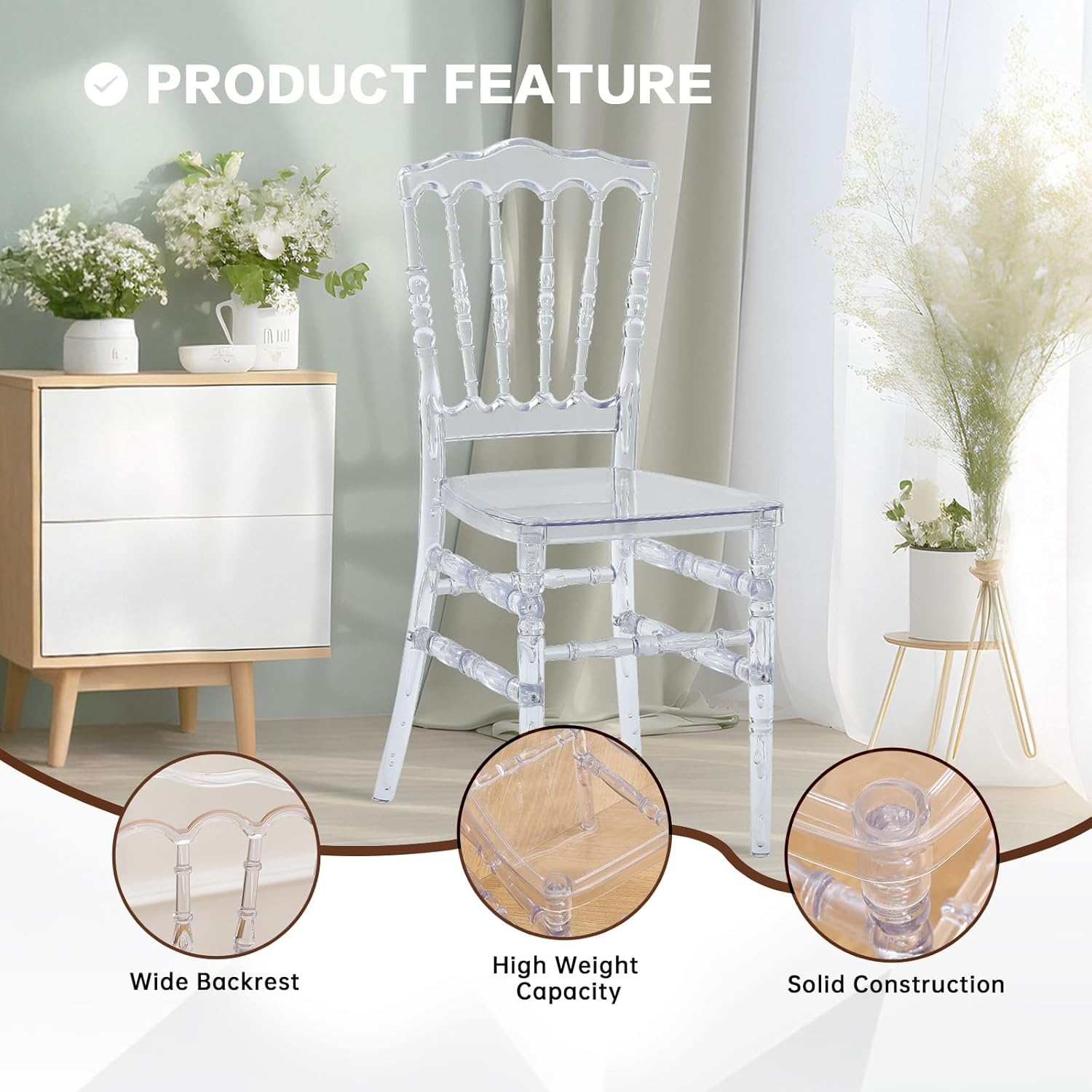 Napoleon Stoelen - Transparant Polycarbonaat (2 stuks) - 48% Korting