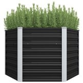 Plantenbak verhoogd 129x129x77cm Staal Antraciet - 34% Korting!