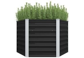 Verhoogde Plantenbak 129x129x77cm Staal Antraciet - 40% Korting!