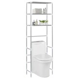 vidaXL Opbergrek Toilet 3-laags Zilver - 59% Korting!