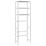 vidaXL Opbergrek Toilet 3-laags Zilver - 59% Korting!