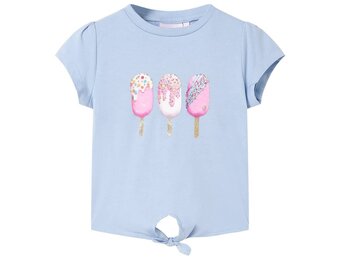 Kindershirt Blauw met IJsjes - Maat 104 (46% Korting!)
