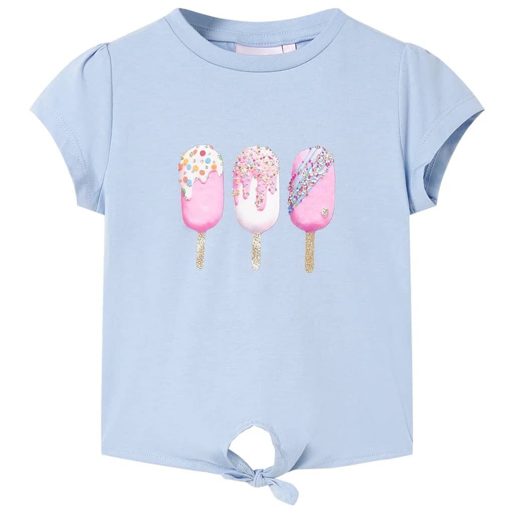 Kindershirt Blauw met IJsjes - Maat 104 (46% Korting!)