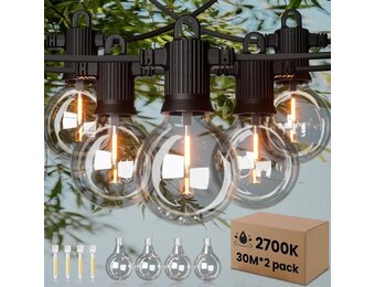 Lichtsnoer Buiten 60M IP65 Waterdicht - 35% Korting!