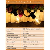 Lichtsnoer Buiten 60M IP65 Waterdicht - 35% Korting!