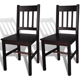 vidaXL Eetkamerstoelen Grenenhout (2 st.) - 68% Korting