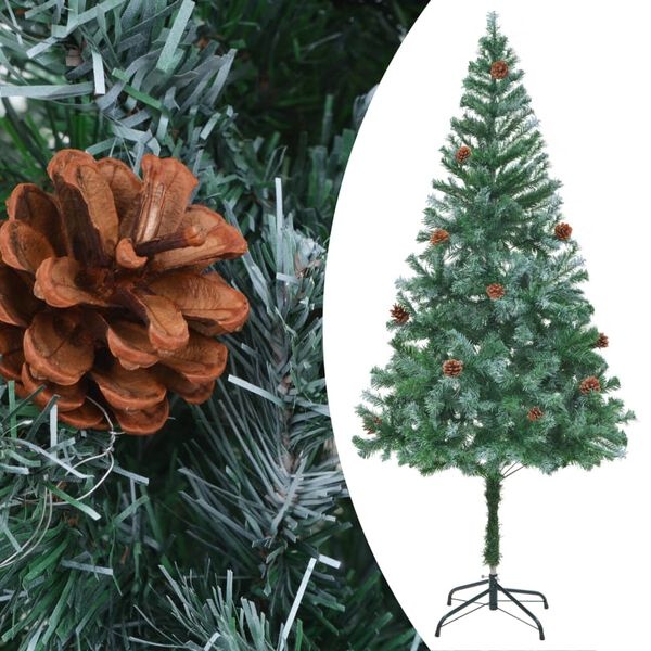 Levenschte Kunstkerstboom met Dennenappels 180 cm | 61% Korting!