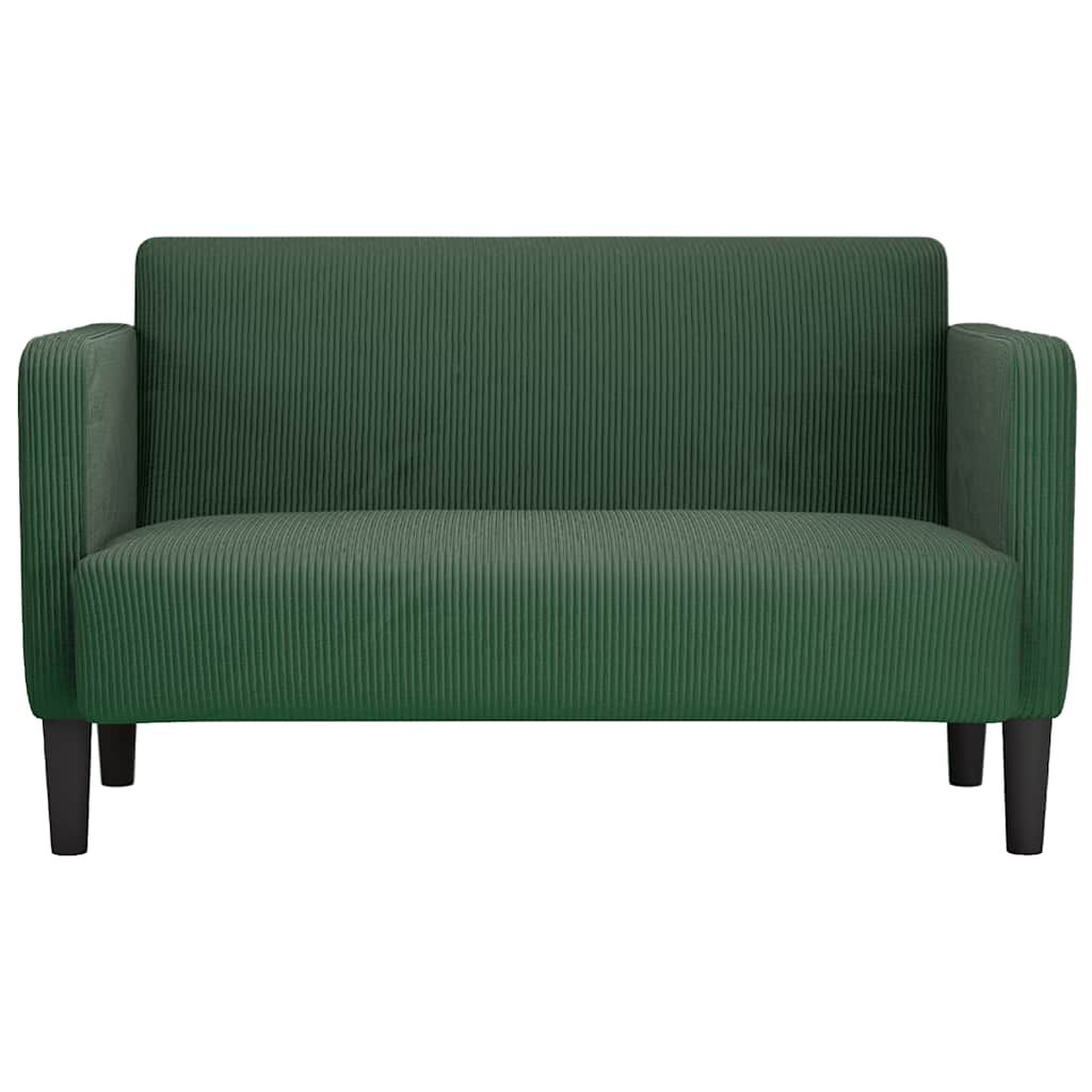 Loveseat Bank VidaXL Donkergroen Corduroy - 35% Korting