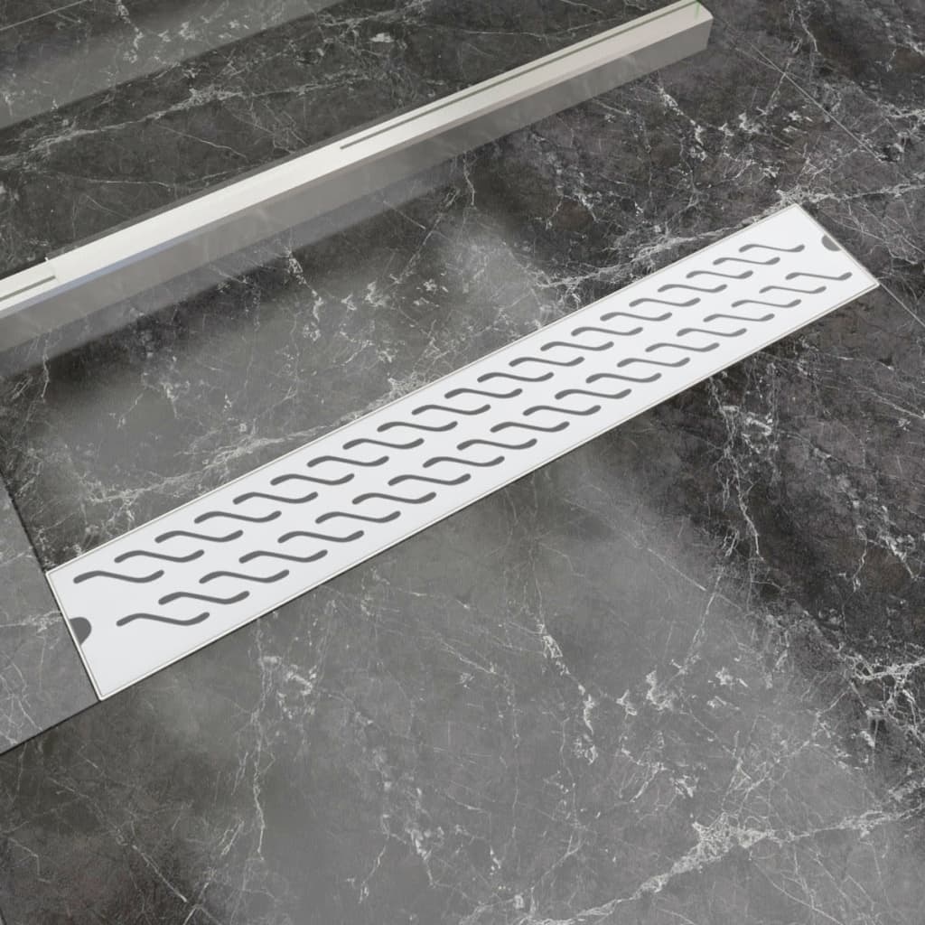 VidaXL Doucheafvoer RVS Rechthoekig Golf 73x14cm - 55% Korting