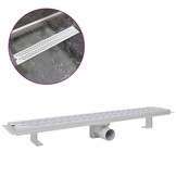 VidaXL Doucheafvoer RVS Rechthoekig Golf 73x14cm - 55% Korting