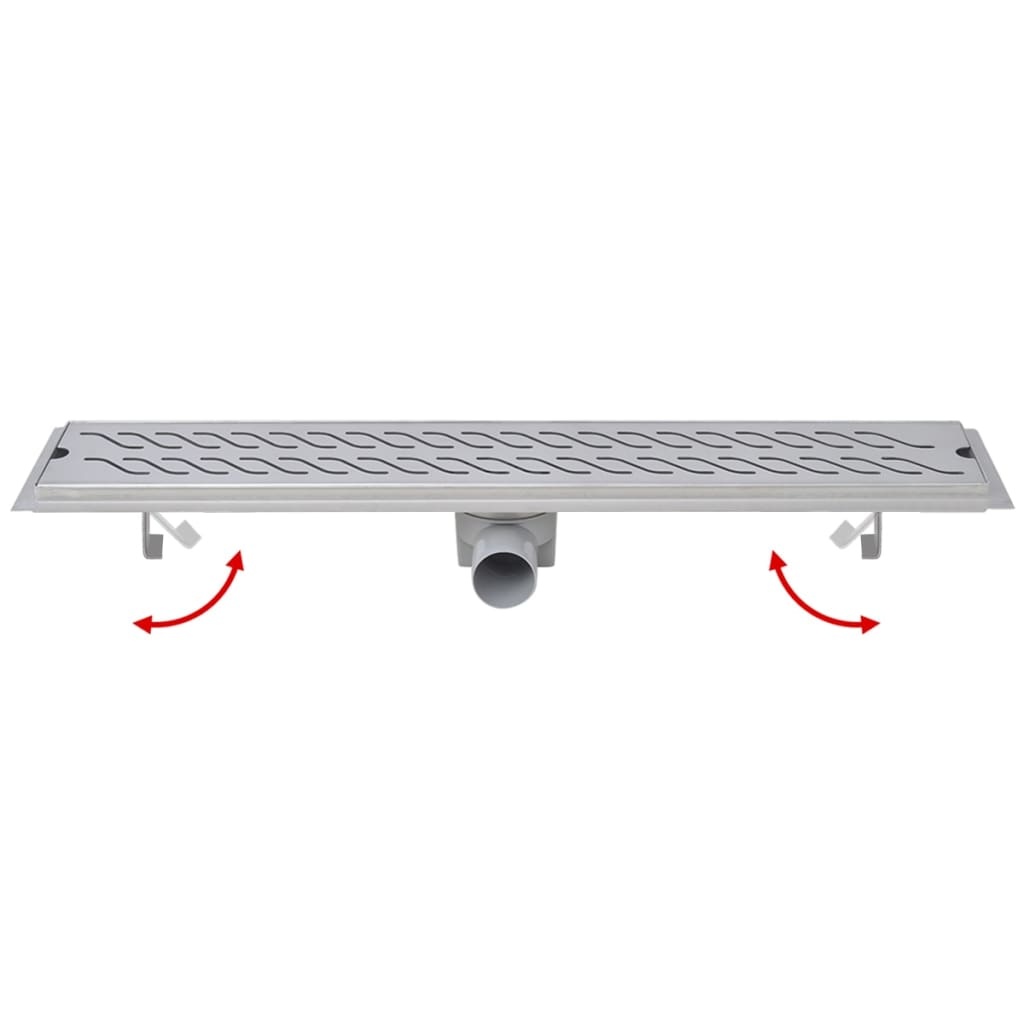 VidaXL Doucheafvoer RVS Rechthoekig Golf 73x14cm - 55% Korting