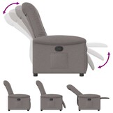 vidaXL Verstelbare Fauteuil Stof Taupe - 55% Korting