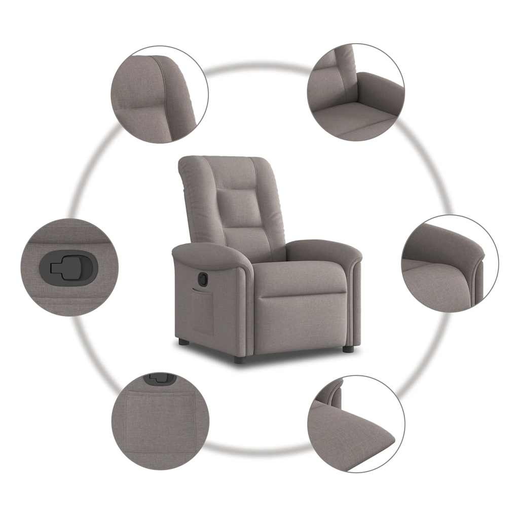 Verstelbare Taupe Fauteuil - 73% Korting!