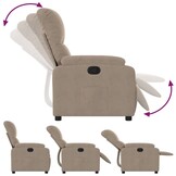 vidaXL Fauteuil Taupe Microvezel (35% Korting!)