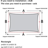 Zonnezeil Rechthoekig 5x6m Waterdicht 34% Korting!