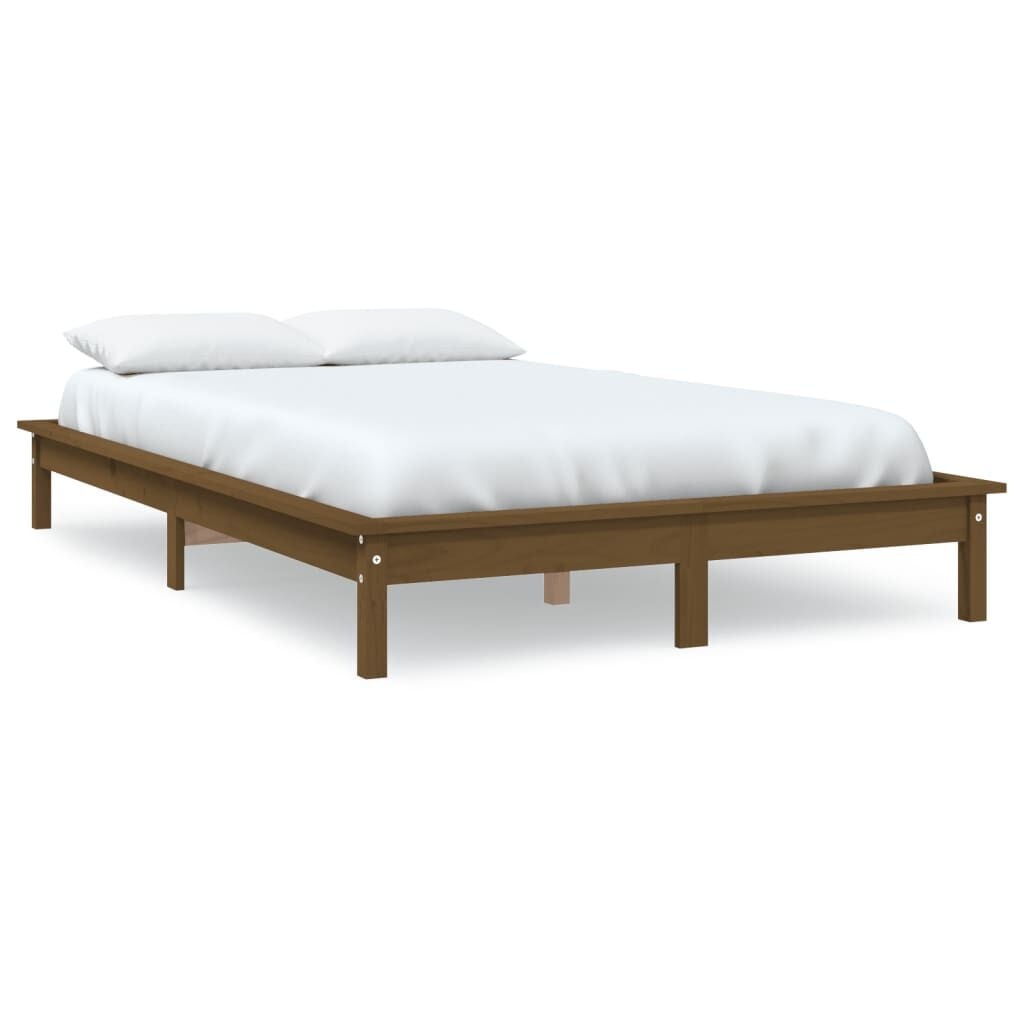 vidaXL Bedframe Grenenhout Honingbruin 200x200 cm - 35% Korting!