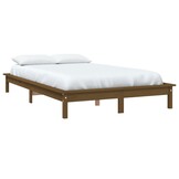 vidaXL Bedframe Grenenhout Honingbruin 200x200 cm - 35% Korting!