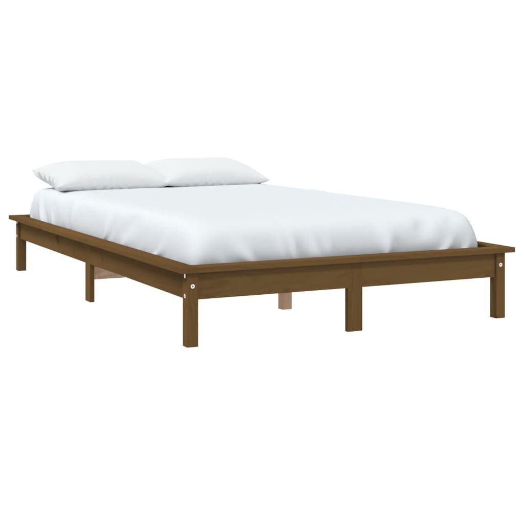 vidaXL Bedframe Grenenhout Honingbruin 200x200 cm - 35% Korting!