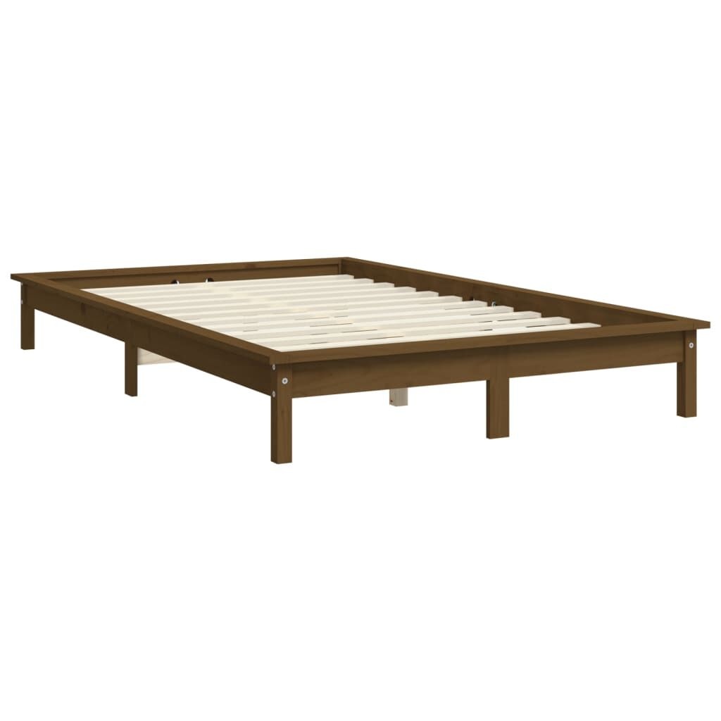 vidaXL Bedframe Grenenhout Honingbruin 200x200 cm - 35% Korting!