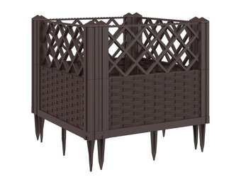 vidaXL Plantenbak met Pinnen - Bruin (32% Korting)