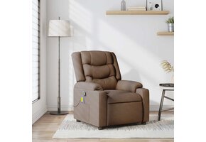 vidaXL Massagestoel Stof Bruin - 59% Korting