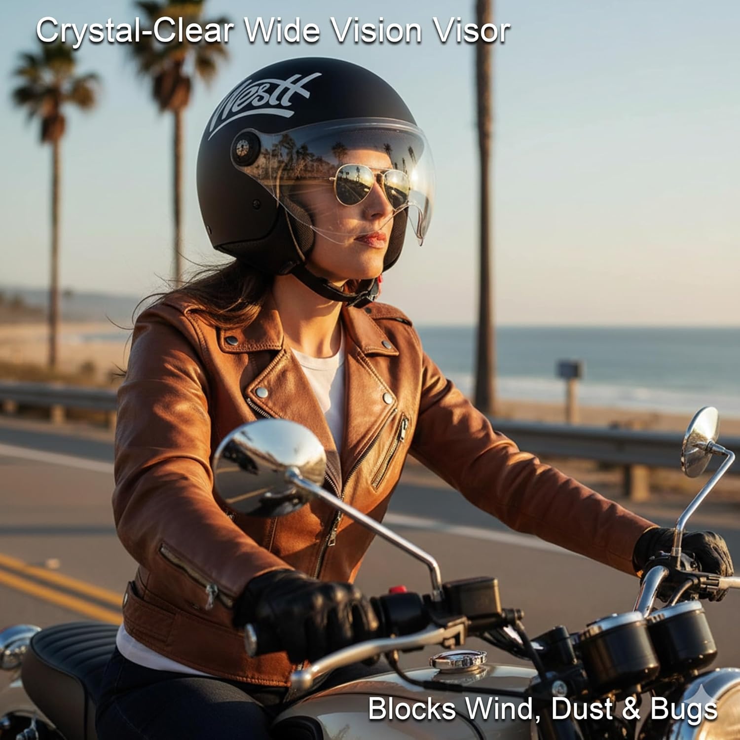 Jet Motorhelm Mat Zwart - ECE Keurmerk - Dames & Heren - Maat S