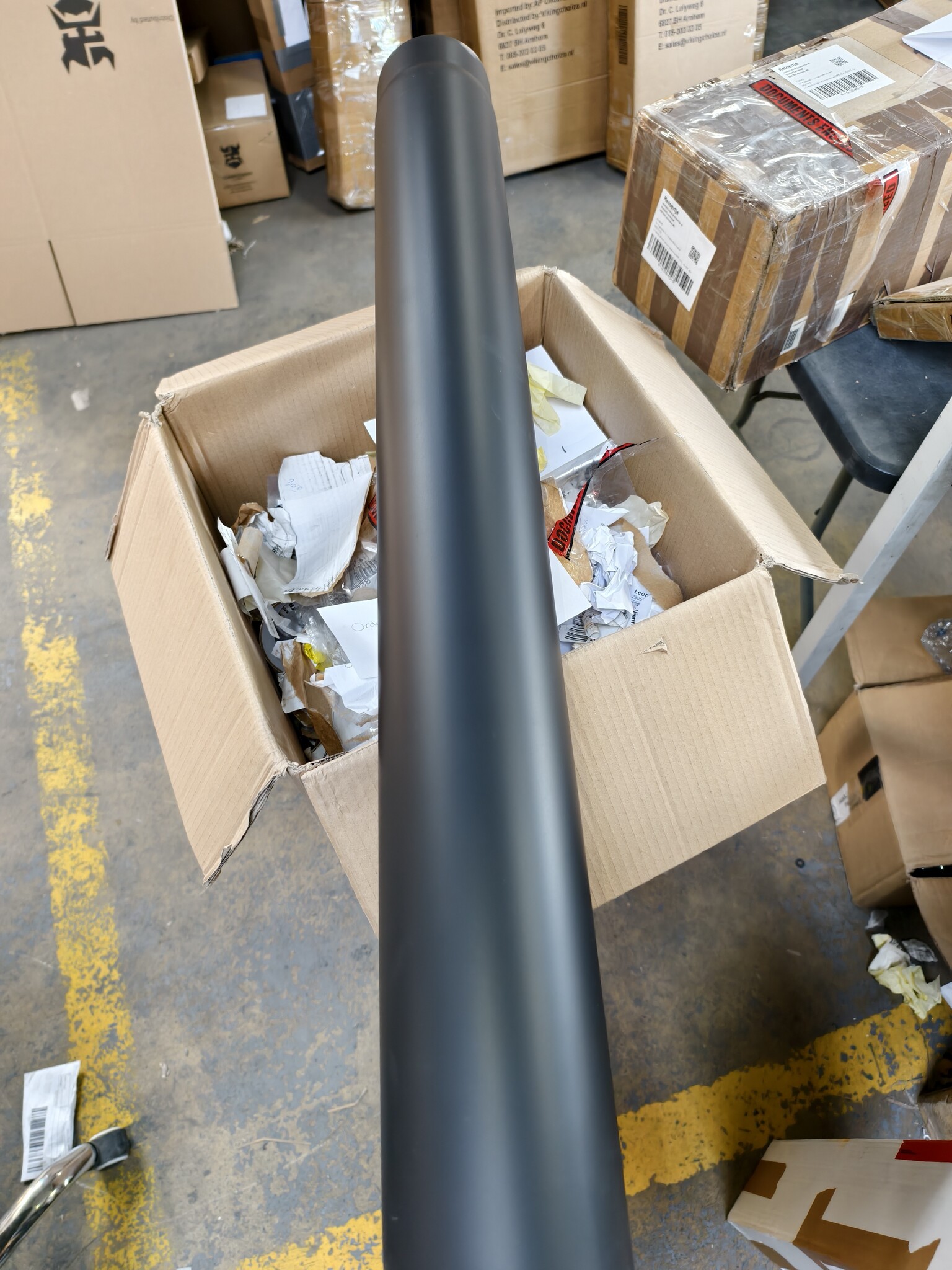 Zwarte Hittebestendige Kachelpijp Staal Ø120mm x 100cm - 53% Korting!