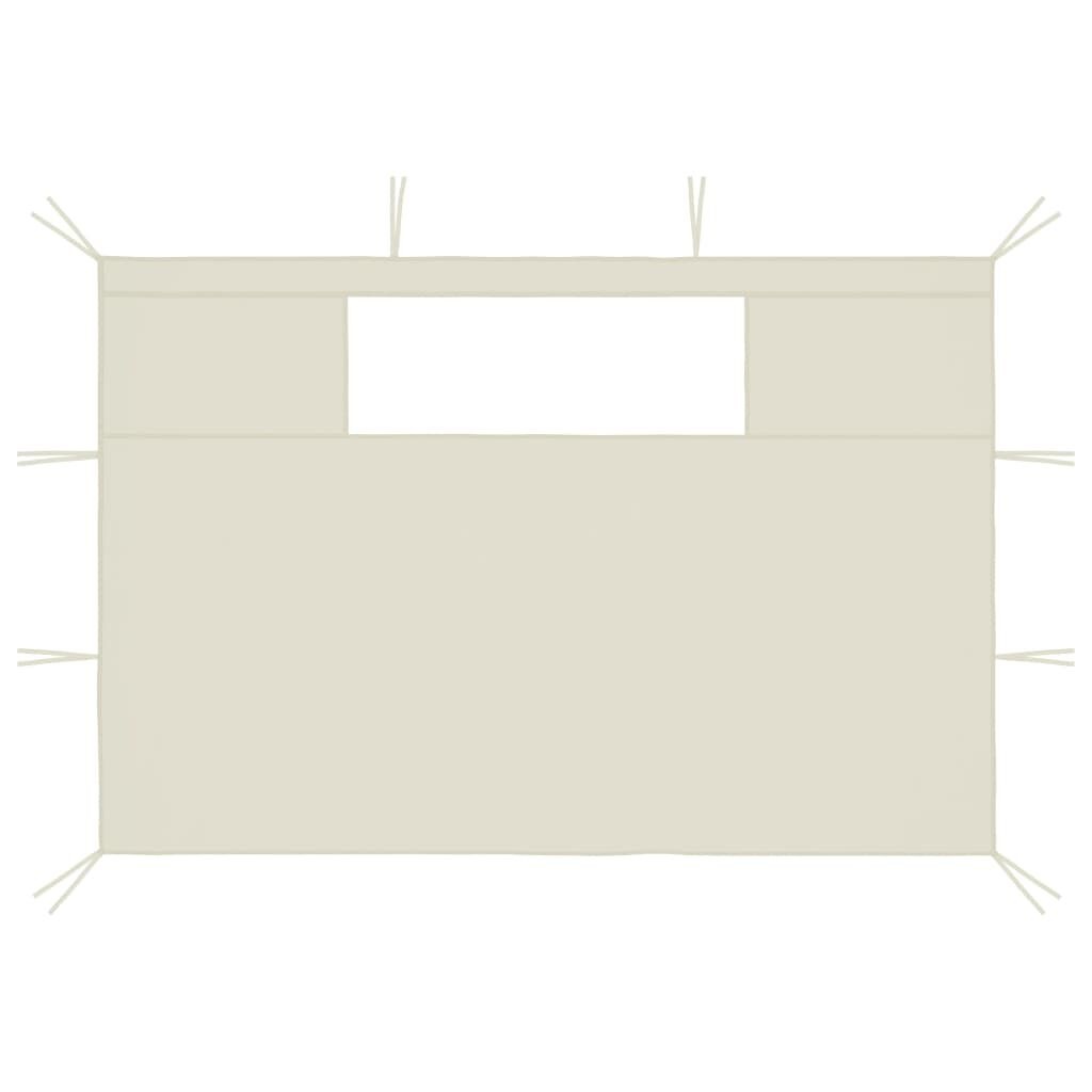 vidaXL Prieelzijwanden met Ramen (2-delig) Crème - 33% Korting!