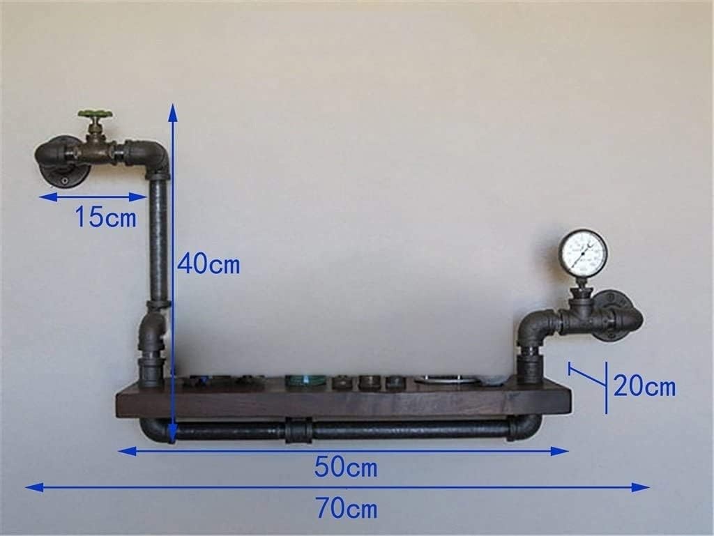 Industrieel Wandrek Zwart Metaal & Hout met 34% Korting