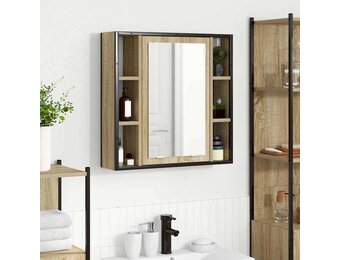 Beige Spiegelkast Bewerkt Hout (60x60cm) - 53% Korting!