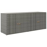 VidaXL Tuinkast Poly Rattan Grijs - 35% Korting